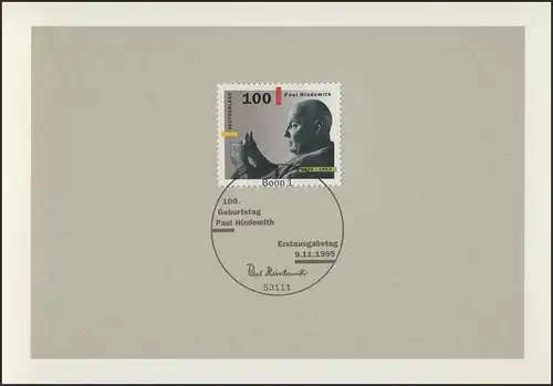 MinKa 36/1995 Paul Hindemith, compositeur