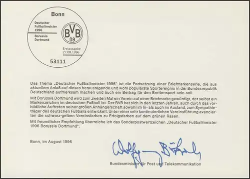 MinKa 31/1996 Fußballmeister, Borussia Dortmund
