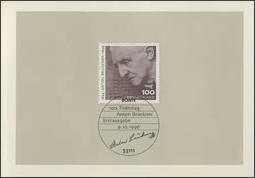 MinKa 36/1996 Anton Bruckner, Komponist