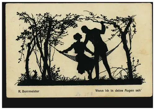 AK R. Borrmeister couple d'amour - Quand je vois dans tes yeux', 1920