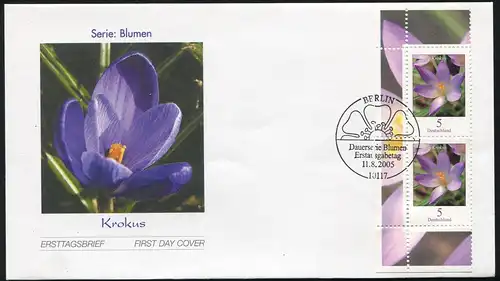 2480A Fleur 0,05 Euro Croc de l'Elfe sur FDC ESSt Berlin