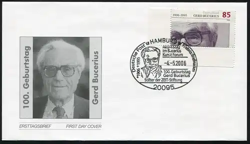 2538 Gerd Bucerius sur FDC Hambourg