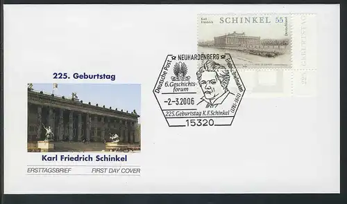 2527 Karl Friedrich Schinkel FDC Neuhardenberg