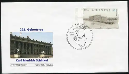 2527 Karl Friedrich Schinkel FDC Bonn