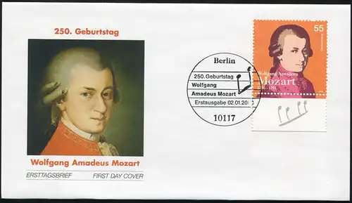 2512 Wolfgang Amadeus Mozart FDC Berlin
