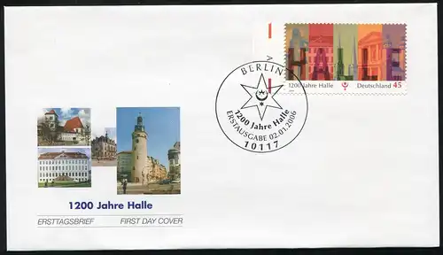 2510 Halle / Saale auf FDC ESSt Berlin