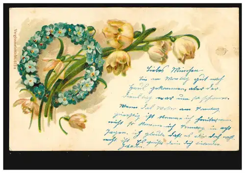 AK Fleurs et gobelets de mars, CREFELD 19.7.07 selon WILLICH 19.07.