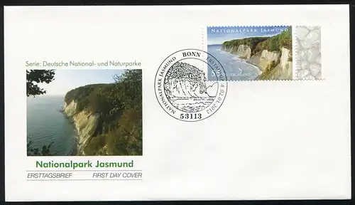 2900 Parc national de Jasmumd/Rügen, FDC Bonn