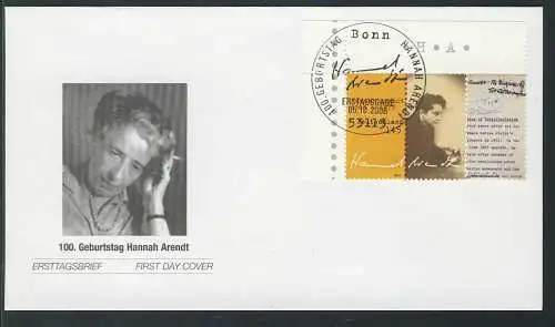 2566 Hannah Arendt FDC Berlin