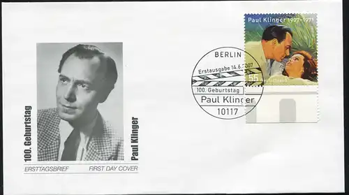 2611 Paul Klinger - Marque sur FDC ESSt Berlin