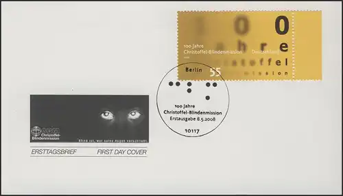 2664 Mission de Noël sur FDC ESSt Berlin