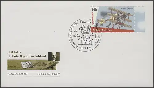 2698 Vol à moteur sur FDC Berlin