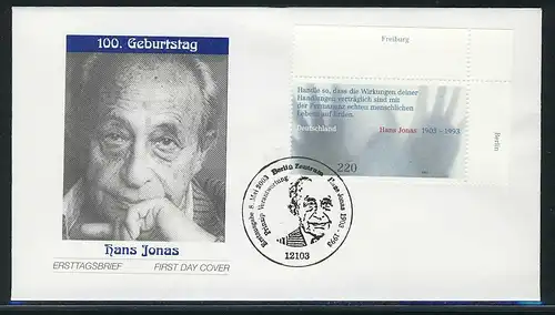 2338 Hans Jonas FDC Berlin