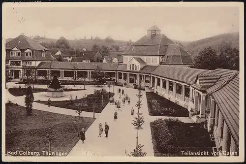 Landpost-Stempel Colberg HELDBURG (Kr. HILBURGHAUSEN) LAND 30.8.1931 auf AK