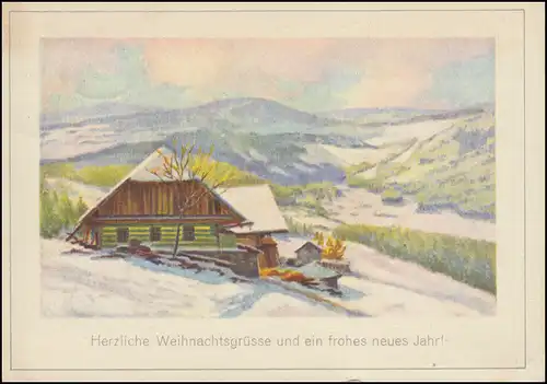 Temple de la poste de Thannhausen sur GUNZENHAUSEN (Meddifr.) 23.12.1943 sur AK