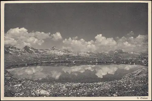 Landpost-Stempel Göhrde Forst über DAHLENBURG LAND 4.2.1936 auf AK Gebirgssee