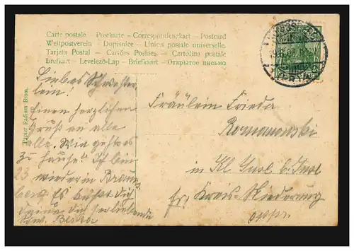 Mode-AK Die Zuhörende - Frau mit Perlenkette, KÖNIGSBERG (PR) 19.6.1906