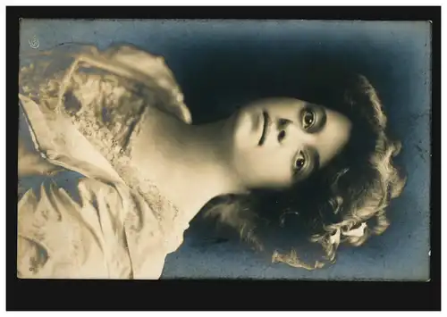 AK de mode Le rêve - Un portrait de femme, MÜNSTER (WESTF.) 30.10.1909