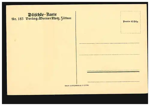 Scherenschnitt-AK Sternenreiter, Plischke-Karte, ungebraucht