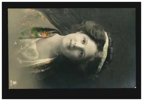 Poste ferroviaire REMSCHEID-OPLADE ZUG 522 - 24.5.1911 sur mode-AK portrait de femme