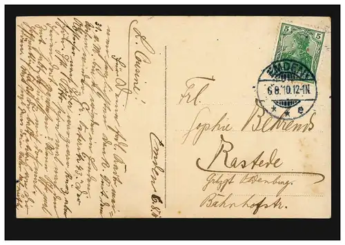 Mode-AK Frau in südeuropäischer Tracht, EMDEN 6.8.1910