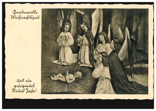 AK Artiste Liesborner Autel: Les anges prient à SSt LINDAU île de vacances 30.12.36