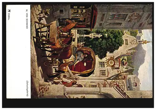 AK Artiste M.v. Videz: La lune de miel, Schackgalerie, inutilisé