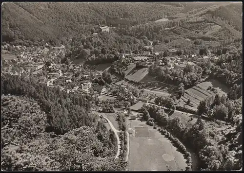 Landpost-Stempel Bechstedt über RUDOLSTADT 22.9.1959 auf AK Schwarzburg/Thür.
