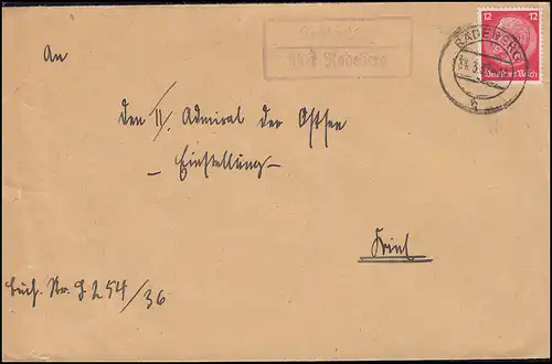 Landpost-Stempel Lichtenberg über RADEBERG 31.3.1937 auf Brief