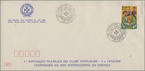 Brasilien: Lesen bildet, 1 Wert auf Schmuck-FDC Briefmarkenausstellung Sao Paulo