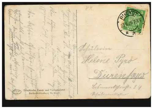 Scherenschnitt-AK Der Geburtstagstisch, Verlag G.K.V. Berlin, RHEYDT 23.6.1926