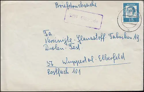 Temple de la poste de campagne 3419 Ellierode sur l'écriture USLAR 4.5.1963