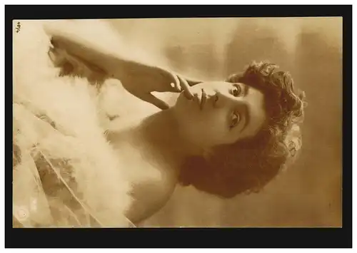 Portrait de femme mode AK - Réfléchissant, édition N.P.G. Steglitz 1904, inutilisé