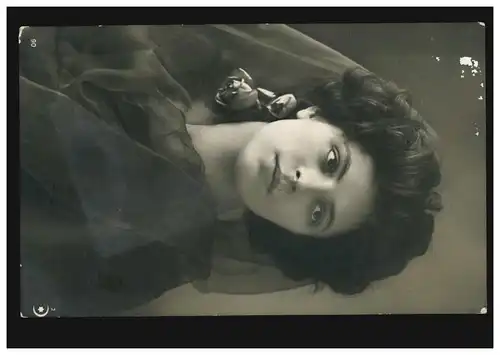 Mode AK Femme image avec voile, AUGBURG 27.1. vers Munich