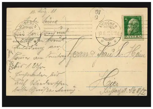 Mode AK Femme Blouse avec broderies, maison d'édition PFB, MUNICH 10.8.1911