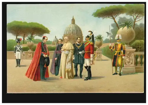 AK Artiste Rome / Vatican: Le Pape dans les jardins du Vatican, inutilisé