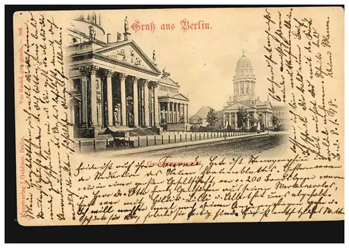 AK Gruss aus Berlin: Gensdarmenmarkt, BERLIN - 8.1.98 nach SEESEN 9.1.98