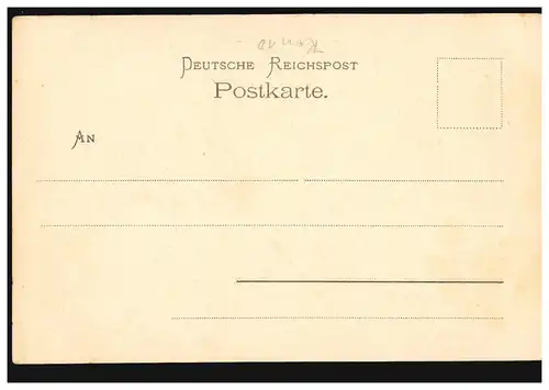 AK Gruss du Rhin - Château de Lahneck à la pleine lune, non utilisé