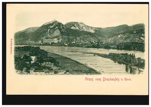 AK Gruss von Dragonenfels am Rhein - Total de vue, Editeur W. Riche, inutilisé