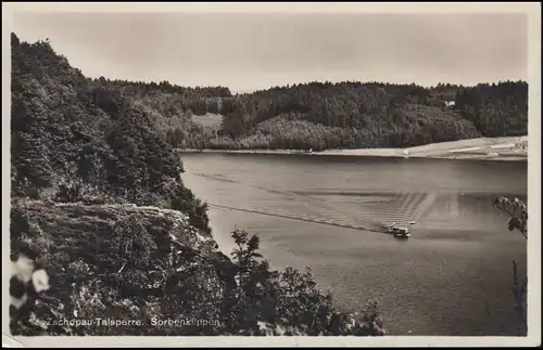 Templier de la poste de campagne Falkenhain sur MITWEIDA 30.7.1935 sur AK Talverke Kriebstein