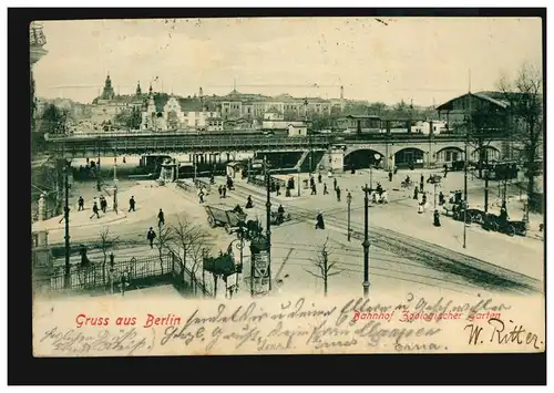 AK Gruss aus Berlin: Bahnhof Zoologischer Garten, BERLIN W. 8g 3.11.1904 