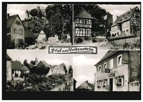 AK Gruß aus Neidenstein, 4 Bilder, NEIDENSTEIN über SINSHEIM (ELSENZ) 1961