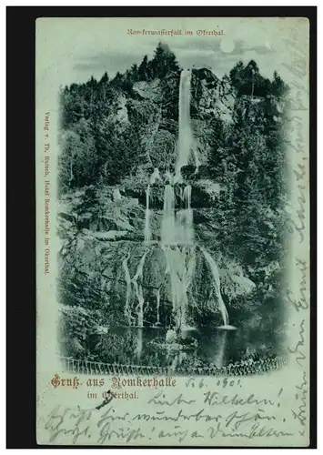 AK Gruss aus Romkerhalle im Okertal: Romkerwasserfall, OKER 5.6.1901
