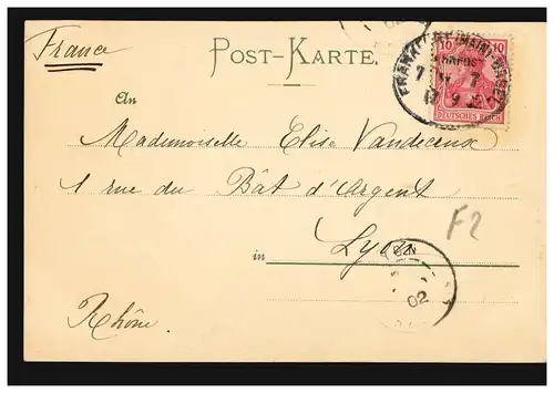 Post de FRANKFURT (MAIN) - BASEL ZUG 7 - 17.9.02 à l'Université AK Heidelberg