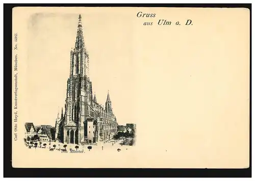 AK Gruss aus Ulm/Donau: Das Münster, Verlag Carl Otto Hayd, ungebraucht
