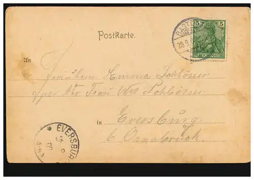 AK Lyrique de la ... L'anneau à mon doigt, RASTEDE 28.9.1903