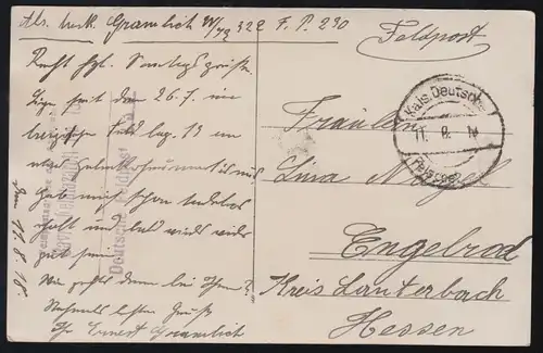 Poste de terrain BS Bayrie Hôpital de campagne n°13 - 11.8.1918, AK Dorfidylle avec enfants