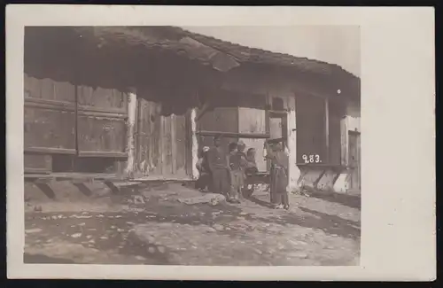 Poste de terrain BS Bayrie Hôpital de campagne n°13 - 11.8.1918, AK Dorfidylle avec enfants