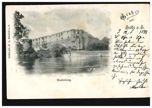 Salutation de Halle/Saale: Moritzburg, 18.5.1899 vers WESTERHÜSEN (ELBE) 28.6.99