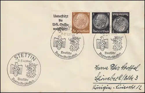 ZD de la bande CE W 75 avec K 4 comme lettre 4 bandes SSt STETTIN Boxen 1940